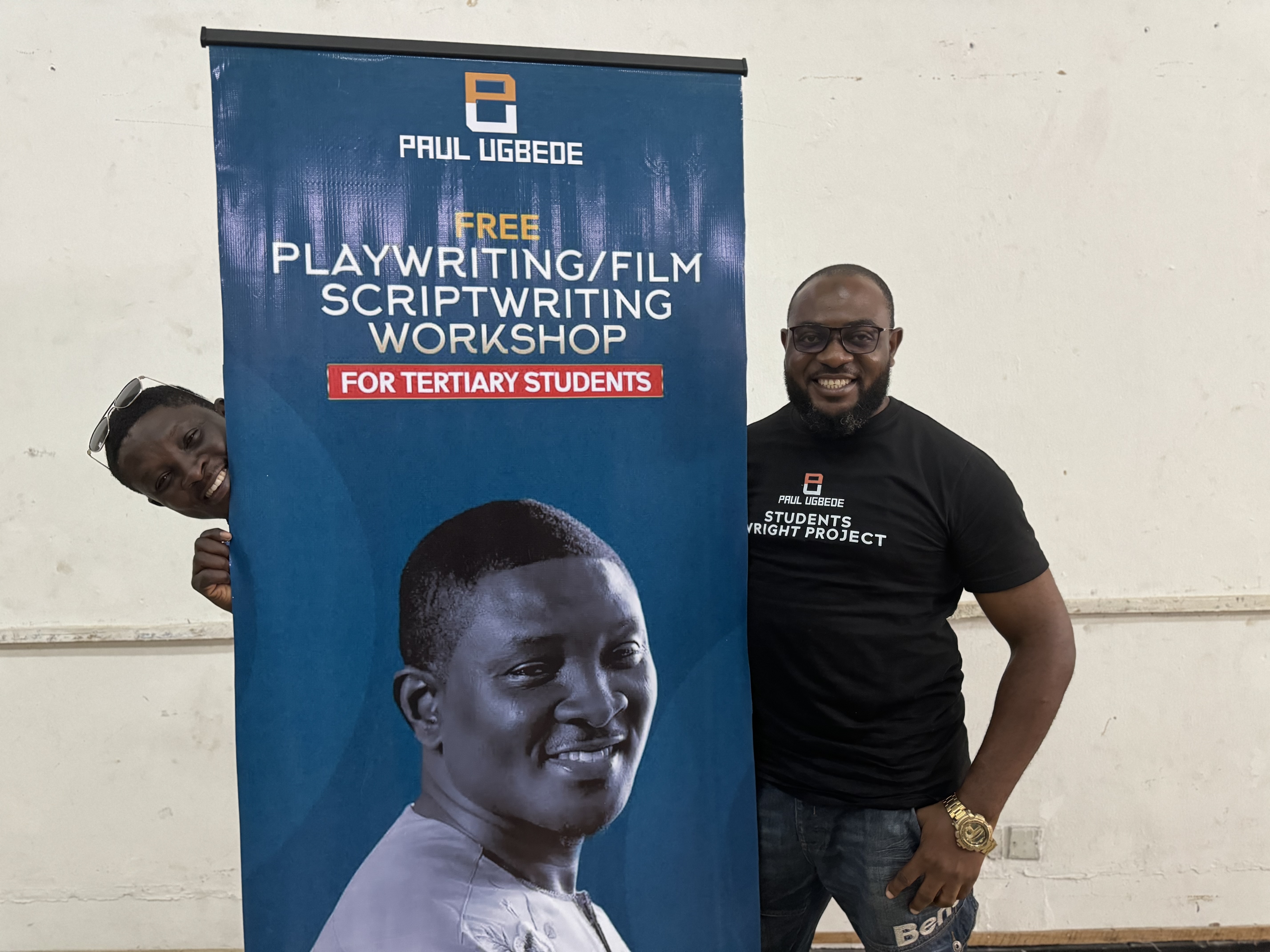 Paul Ugbede Students Wright Project banner — Free Playwriting/Film Scriptwriting Workshop for Tertiary Students