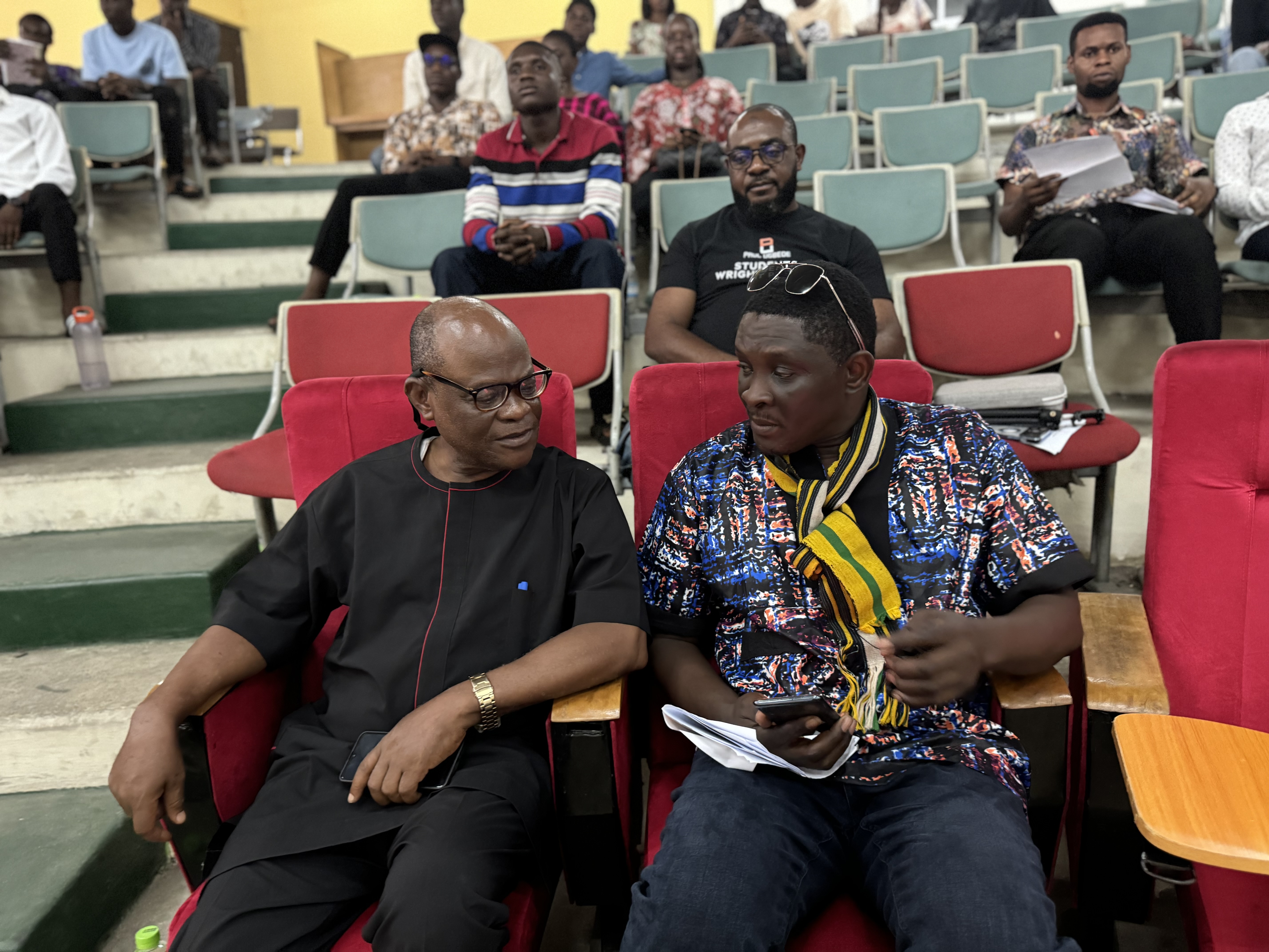 Workshop facilitators and guest speakers in the lecture hall